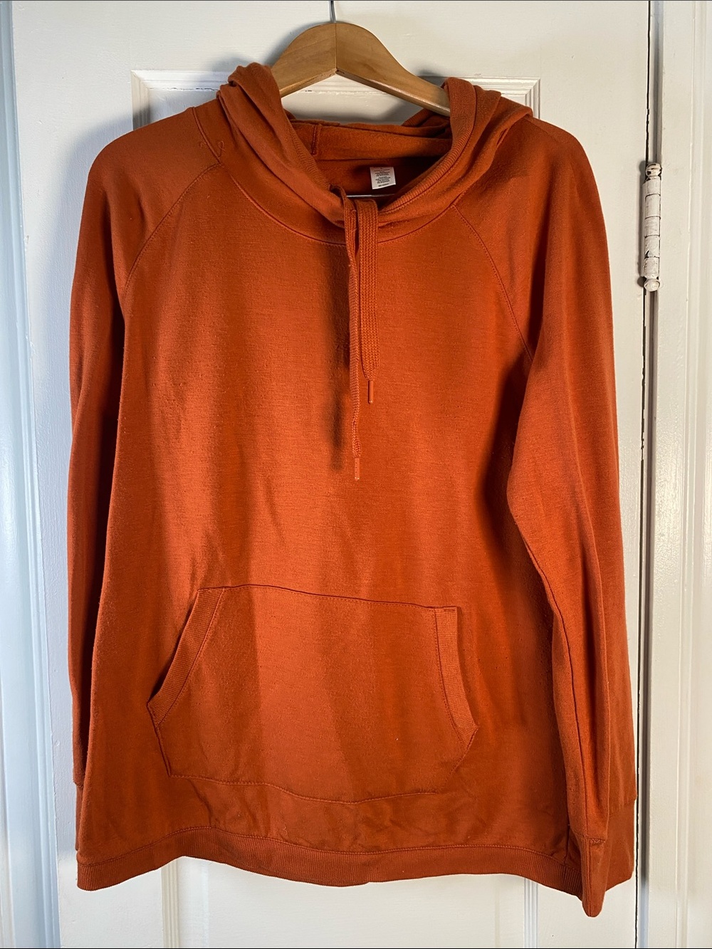 90 Degree By Reflex Orange Hooded Pullover Sweatshirt
